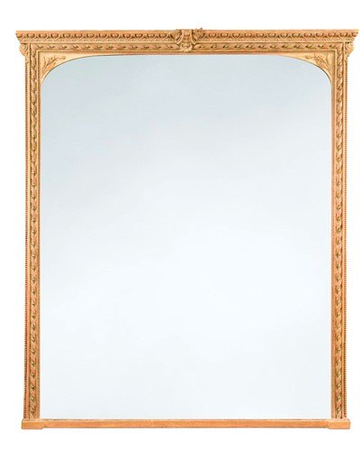 Lot 341 - A giltwood overmantel mirror, 19th century