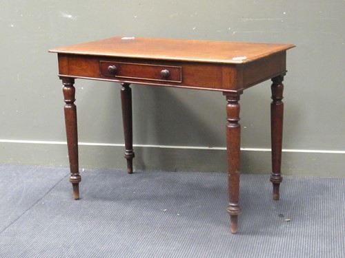 Lot 504 - A Victorian mahogany side table, 76 x 56 x 103 cm
