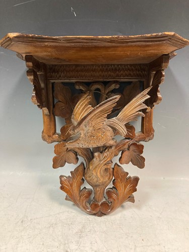 Lot 290 - A 19th century Black Forest wall bracket with...