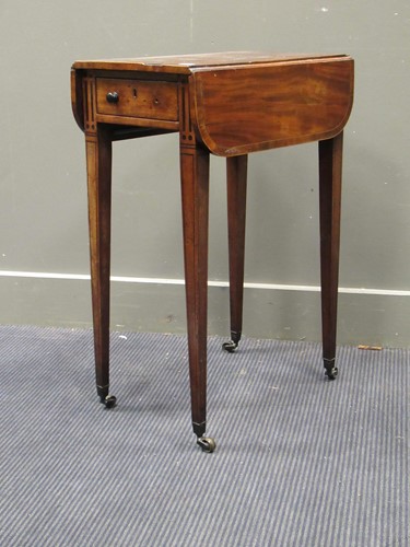 Lot 786 - A 19th century mahogany work table together...