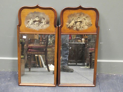 Lot 608A - A pair of 20th century arched rectangular wall...