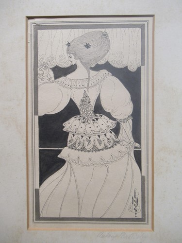 Lot 351 - After Aubrey Beardsley, a pair of ink drawings...