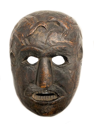 Lot 261 - A Magar/Tamang wood mask, Northern Nepal, 20th century