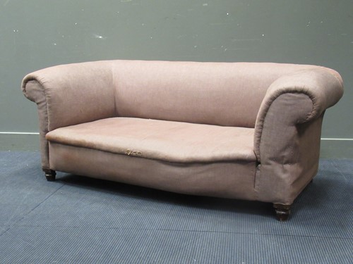 Lot 559 - Edwardian drop end sofa (legs reduced), 105 cm...