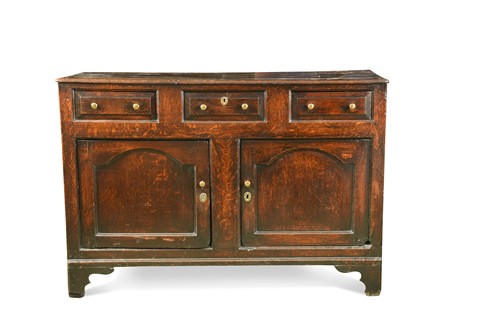 Lot 197 - An oak dresser base, 18th century