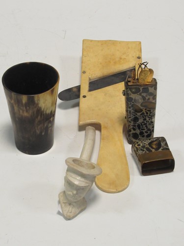 Lot 124 - A 19th century partially fitted hardstone etui,...