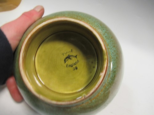 Lot 1 - A Della Robia dish, a Poole bowl and a...