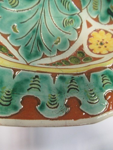 Lot 1 - A Della Robia dish, a Poole bowl and a...