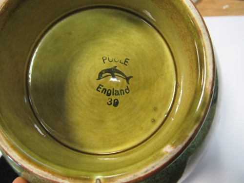Lot 1 - A Della Robia dish, a Poole bowl and a...