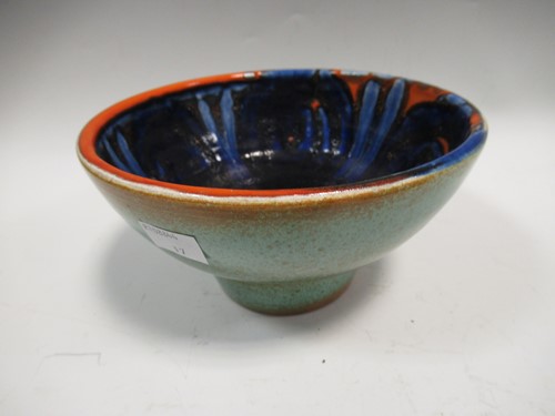 Lot 1 - A Della Robia dish, a Poole bowl and a...