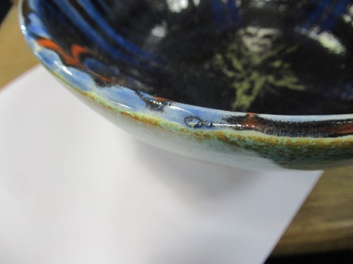 Lot 1 - A Della Robia dish, a Poole bowl and a...
