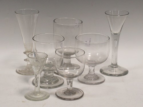 Lot 13 - An 18th century green glass onion bottle,...