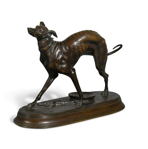Lot 260 - Joseph-François-Victor Chemin (French 1825-1901), a bronze model of a whippet
