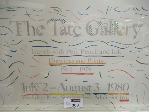 Lot 363 - After David Hockney, three exhibition posters...