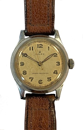 Lot 321 - Rolex - A World War 2 period steel wristwatch