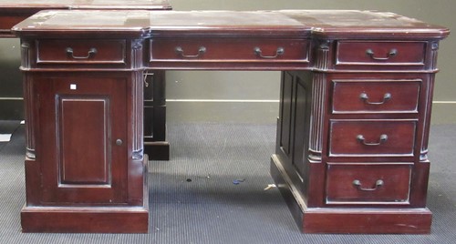 Lot 571 - A modern hardwood desk, 161 wide x 75 deep x...
