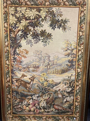 Lot 532 - A set of 4 modern framed tapestry panels...