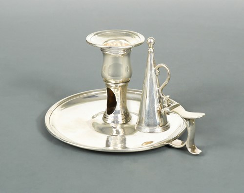 Lot 492 - A George III silver chamberstick
