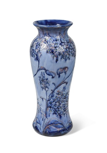 Lot 18 - A Moorcroft Florian Ware Lilac pattern vase