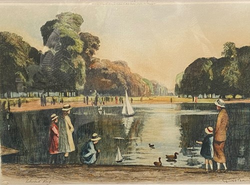 Lot 240 - After Edward King 'The Round Pond , Kensington...
