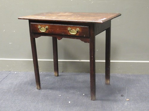 Lot 496 - George III oak lowboy, 68 x 77 x 46 cm