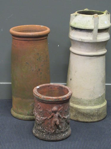 Lot 577 - An Italian terracotta planter of cylindrical...