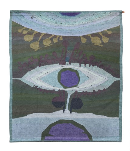 Lot 112 - Tadek Beutlich (Polish, 1922-2011), Magic Pool, tapestry hanging