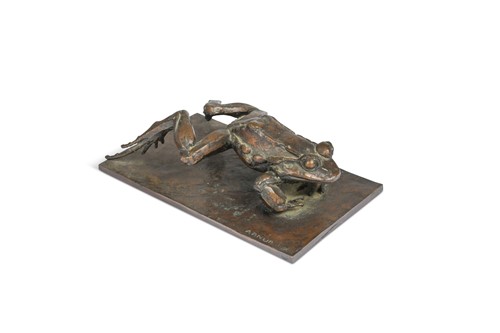 Lot 94 - Sally Arnup (1930-2015), frog, bronze