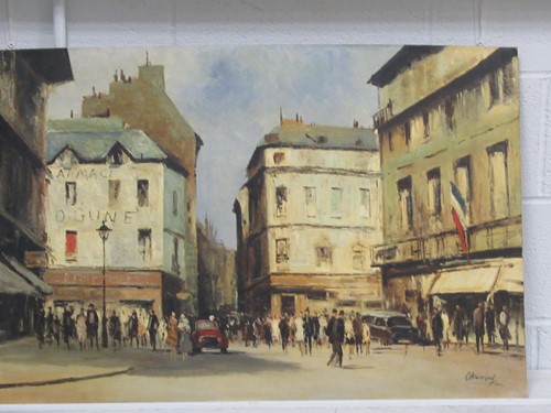 Lot 326 - C. Blanchard, Parisian street scene circa...