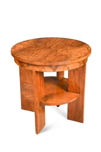 Lot 148 - A good Art Deco figured-walnut coffee table, circa 1930