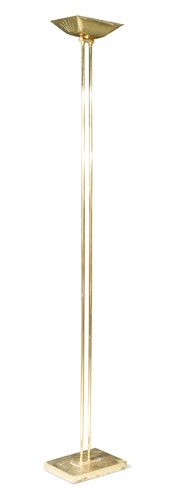 Lot 179 - A contemporary Italian brass uplighter in the Modernist style
