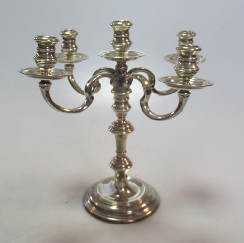 Lot 209 - A 20th century silver miniature candelabra