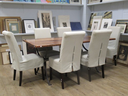 Lot 558 - A set of six upholstered dining chairs and a...