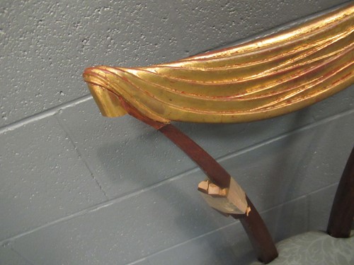 Lot 556 - A French style reproduction easy armchair, and...
