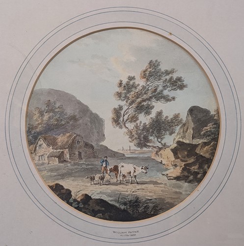 Lot 310 - William Payne (1760-1830) a drover with cattle...