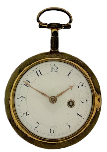 Lot 236 - George Graham, London – An 18th century gilt metal (originally) pair cased pocket watch, No 4509
