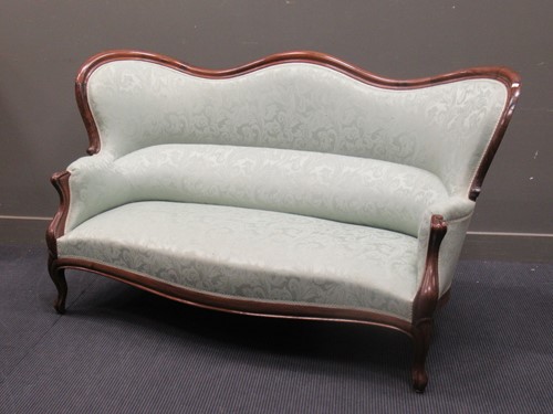 Lot 399 - A 19th Century French Show wood frame settee...