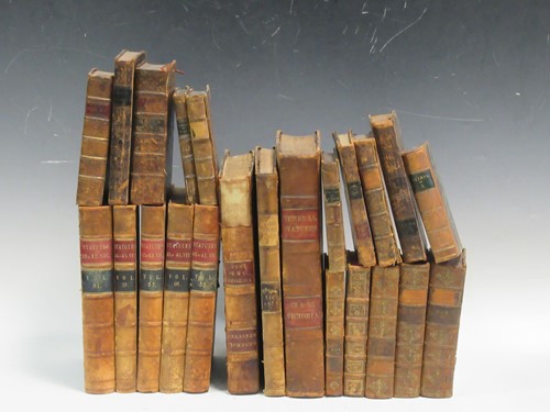 Lot 172 - Various leather books - many statutes - as...
