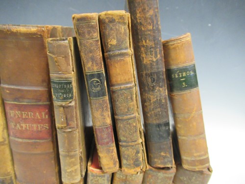 Lot 172 - Various leather books - many statutes - as...