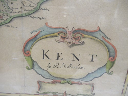 Lot 359 - Robert Morden, Kent, hand coloured engraved...