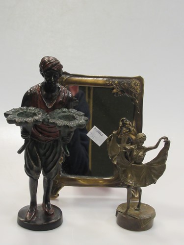 Lot 71 - A Bergmann style bronze standing figure...