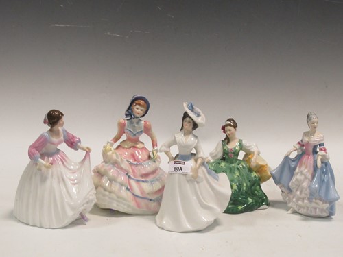 Lot 80A - Five Doulton figures to include, Hannah, Eylse,...