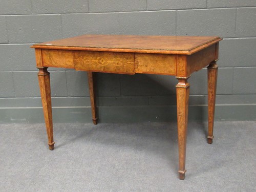 Lot 553 - A 19th century brass bound and inlaid walnut...