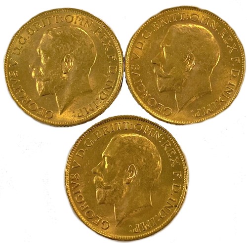 Lot 410 - Three 'King's Head' sovereigns