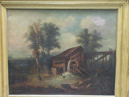 Lot 277 - Paul Ritter (American, 1829-1907) A log cabin...