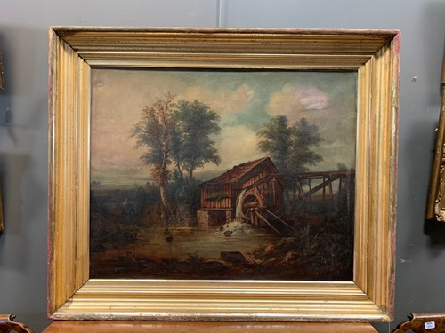 Lot 287 - Paul Ritter (American, 1829-1907) A log cabin...