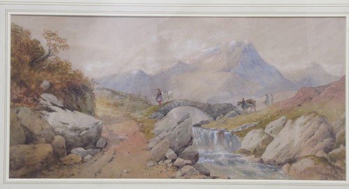 Lot 271 - English School, A mountainous scene possibly...