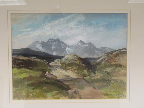 Lot 323 - Aubrey Phillips, two pastel landscapes, each...