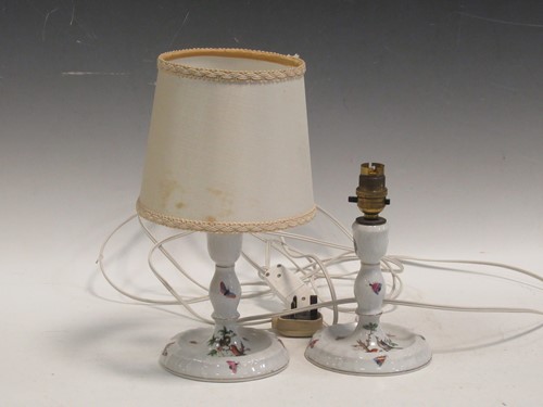 Lot 42 - A pair of Herend candlesticks, as lamps, 22cm...