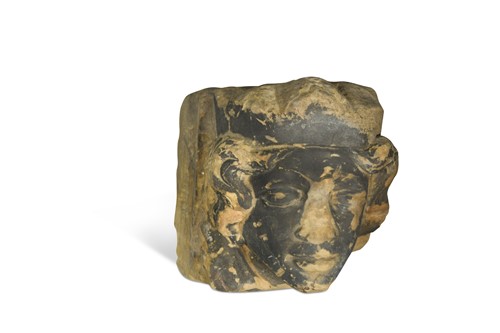 Lot 531 - A carved sandstone corbel, possibly French, 18th or 19th century